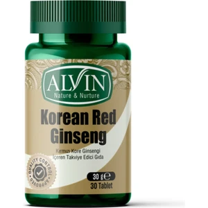Korean Red Ginseng Kırmızı Kore Ginsengi İçeren Takviye Edici Gıda, 30 Tablet