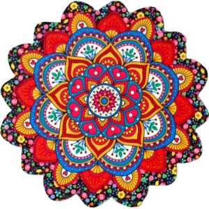 Mandala Desenli Ahşap Nihale