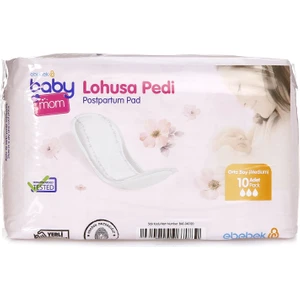 Baby Mom Lohusa Pedi 10'lu Paket Yüksek Emicilik Sızma ve Koku Önleyici Ultra İnce Rahat Kullanım