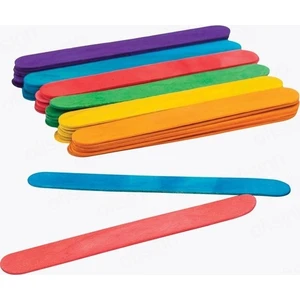 Valetta Home Ahşap Dil Basma Çubuğu Renkli 50`li Paket (150X18 Mm)