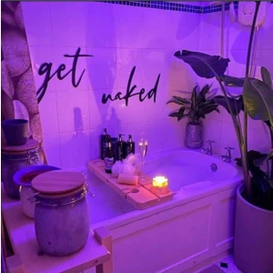 Güneş Lazer Get Naked - Banyo Duvar Dekorasyonu - Duvar Tablosu - Duvar Yazısı-Duvar Süsü