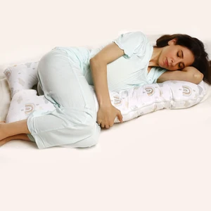 Baby Mom Hamile Uyku Yastığı 1 Adet Fermuarlı Pamuk Kılıf ile Konforlu Emzirme Yastığı