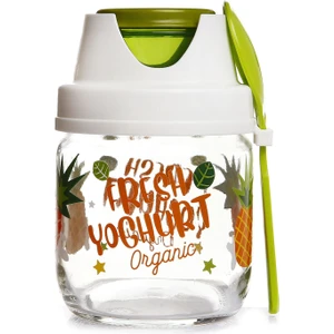 Baby Plus Desenli Meyve-Salata-Yoğurt Saklama Kavanozu 425ML