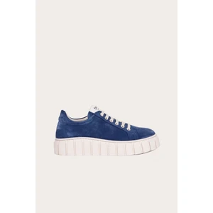 Bueno Shoes Mavi Süet Kadın Düz Ayakkabı