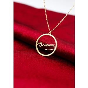 Silver And Silver 925 Ayar Gümüş Mustafa Kemal Atatürk Imzalı Kolye