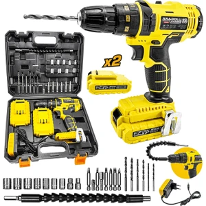 Anadolu Strong ANS1069-S 24W Çift Li-Ion Bataryalı Metal Şanzıman Darbeli 27 Parçalı Süper Setli