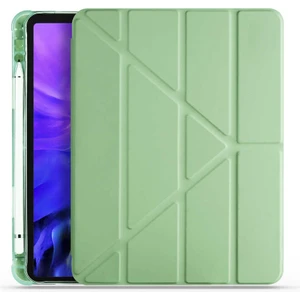 Apple iPad Air 10.9 2020 Kılıf Fuchsia Tri Folding Smart Kalemlikli Standlı Kılıf