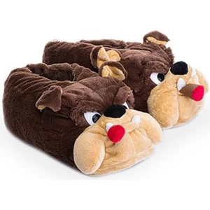 YY0260 Tw Bulldog Kahve Hayvan Figürlü Erkek Panduf