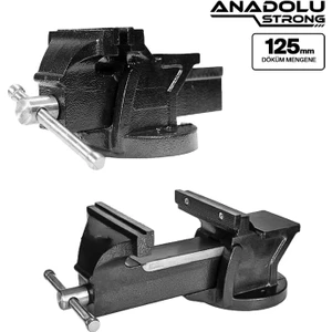 Anadolu Strong 125MM 5" Dövme Çelik Sabit Tezgah Masa Mengenesi