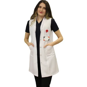 Safa Forma Klasik Yaka Kadın Önlüğü Beyaz