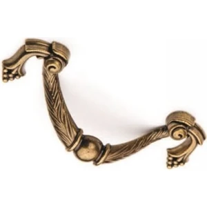 Üzümlü Antik Kulp ve Düğme 8'li 64MM Antik Sarı