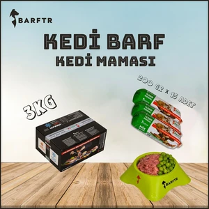 - Kedi Barf 3 kg Kedi Maması ( 15 Paket - 200 gr )