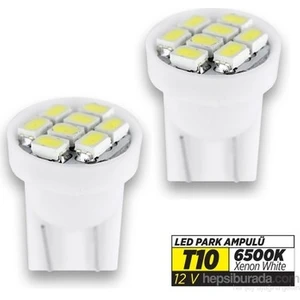 T10 LED Ampül Beyaz 2 Adet 12V 5W
