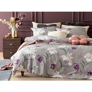 English Home Mystic Iris Pamuklu Tek Kişilik Nevresım Setı 160 x 220 cm Gri