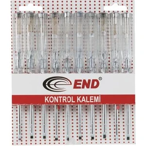End Elektrik Çelik Uçlu Kontrol Kalemi (Düz)