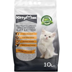KittyMax 10 Litre Doğal Kokusuz Bentonit Kedi Kumu
