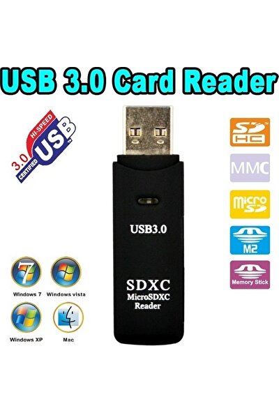 PSGT USB 3.0 Çoklu Kart Okuyucu 5gbps