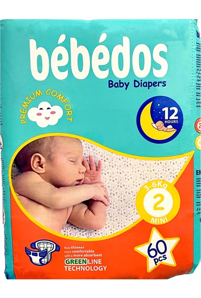 Bebedos Bebek Bezi 2 No. Mini Boy 60'lı Paket