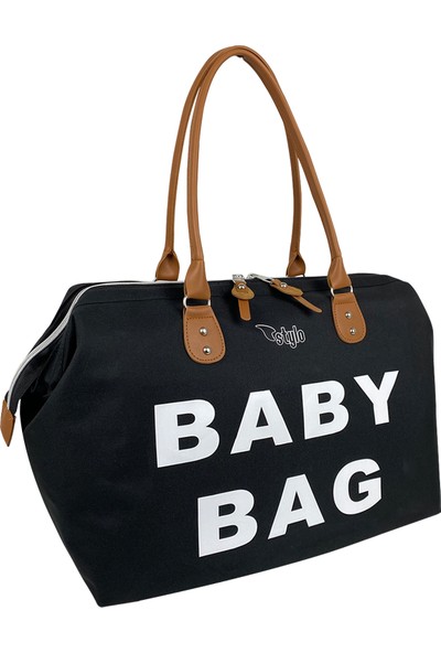 Stylo Baby Bag Tek Anne Bebek Bakım ve Kadın Çantası-Siyah