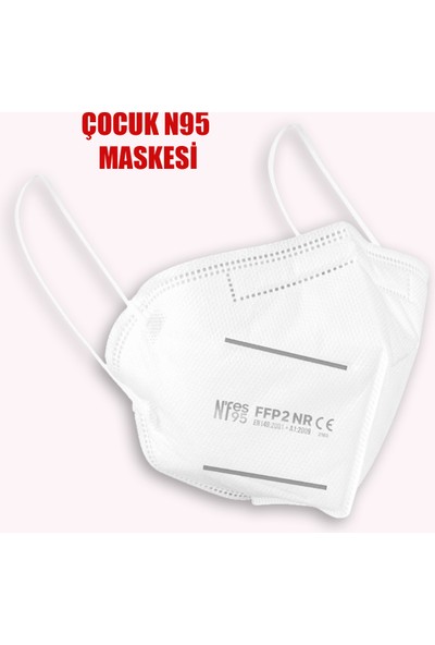 NNN-3 N95 / Ffp2 Çocuk Maskesi Beyaz Full Ultrasonic