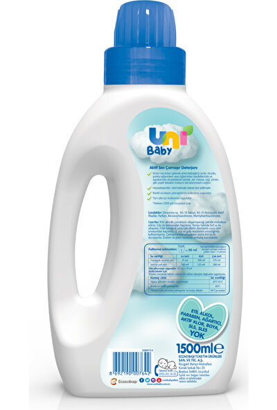 Uni Baby Çamaşır Deterjanı 1500X3 ml