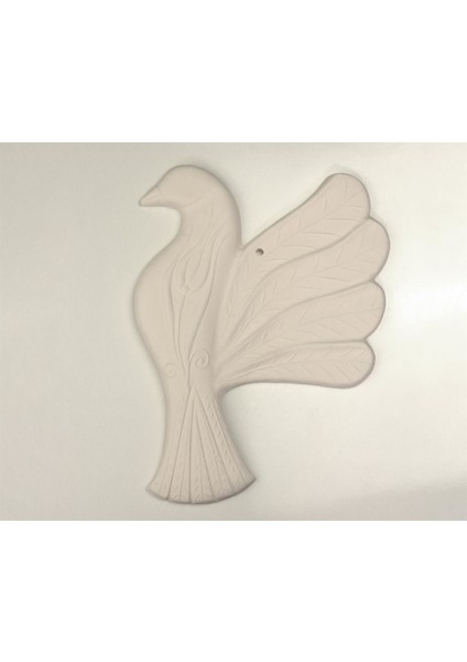 Kuş Seramik Bisküvi Boyanabilir Obje