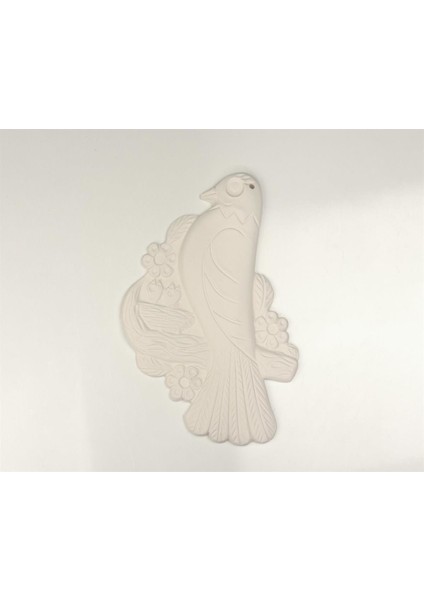 Aile Kuş Seramik Bisküvi Boyanabilir Obje