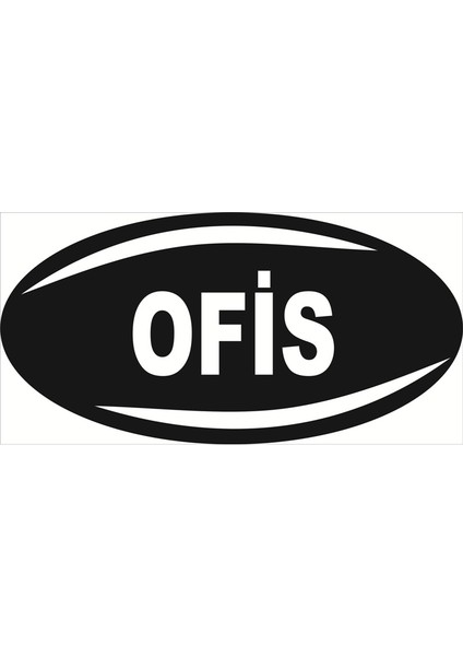 Yangın Siyah Beyaz Ofis Yazılı 15X30 cm