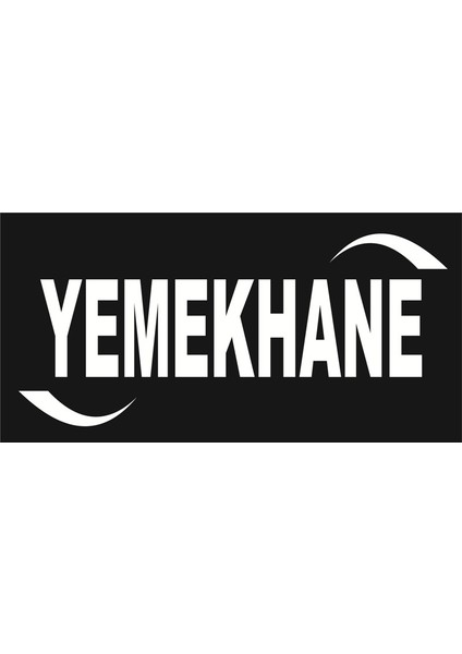 Yangın Siyah Beyaz Yemekhane Yazılı 15X30 cm