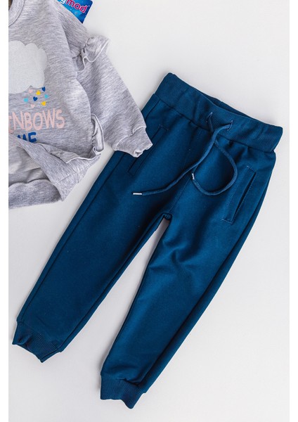 Gökkuşağı Desenli Kız Çocuk Eşofman Takımı modelleri