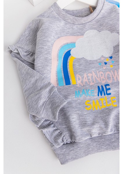 Gökkuşağı Desenli Kız Çocuk Eşofman Takımı indirimleri