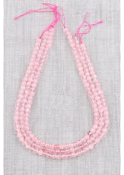 Pembe Kuvars Doğal Taş Dizi 6 mm Küre Kesim