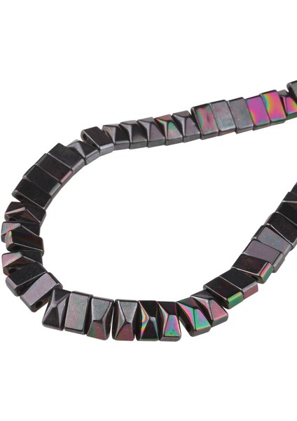 3x6 mm Çift Delikli Hematit Taşı Dizi - DZ3673-R