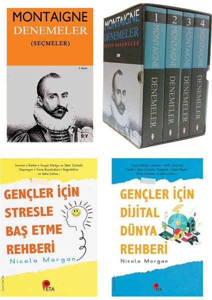 Denemeler Seçmeler - Denemeler 4 Cilt + 2 Kitap - Montaigne