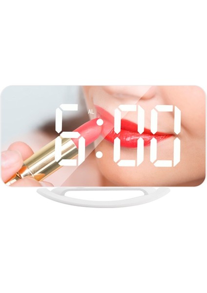 TS-8201-W Çok Fonksiyonlu LED Ayna Masası Saati Otomatik Elektronik Alarm - Beyaz (Yurt Dışından) fiyatları