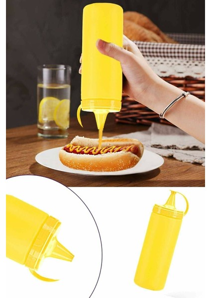 Plastik Kolay Kullanım Mayonez Sos Şişesi Sızdırmaz Sıvı Yağlık Şişe 400 ml. fiyatları