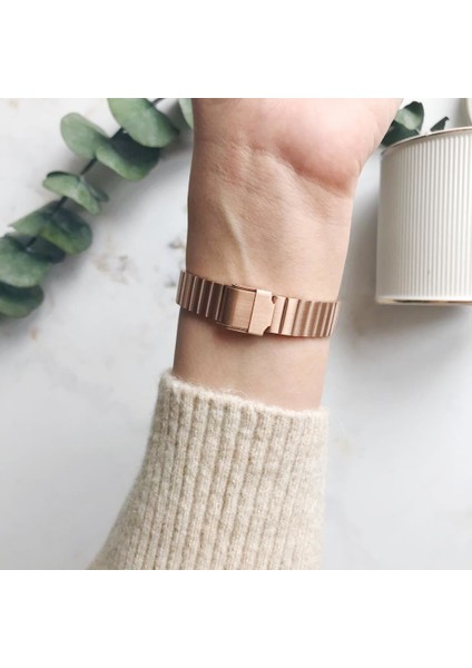 Minimal Kare Rose Gold Kadın Kol Saati