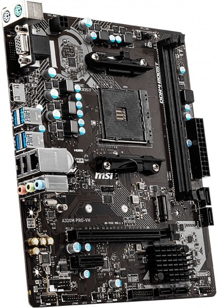 Msı MB A320M Pro-Vh A320M DDR4 Am4 4x Sata VGA HDMI Anakart