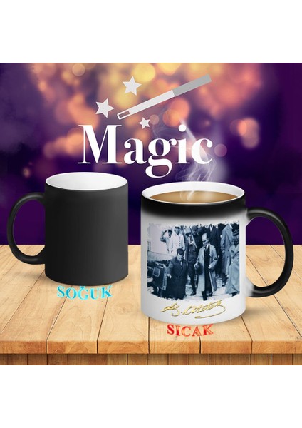 Merdivenden Inen Mustafa Kemal Atatürk Sihirli Kupa BARDAK-ATATURK686