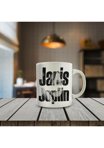 Sanatçı Janis Joplin Yazılı Hediyelik Kupa Bardak