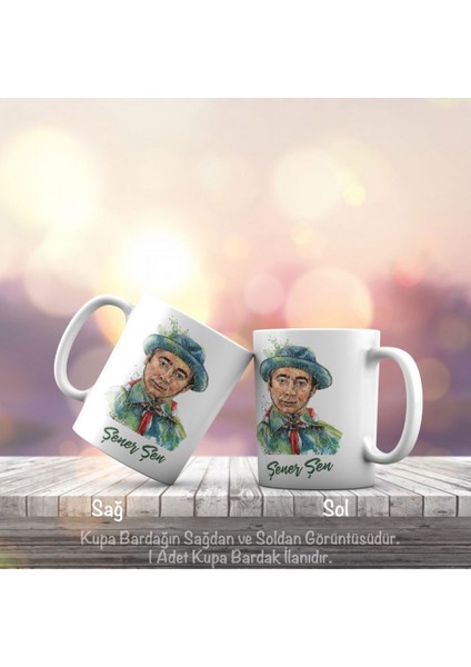 Yeşilçam Yıldızları - Şener Şen Kupa Bardak - Arkadaş ve Sevdiklerinize Hediyelik