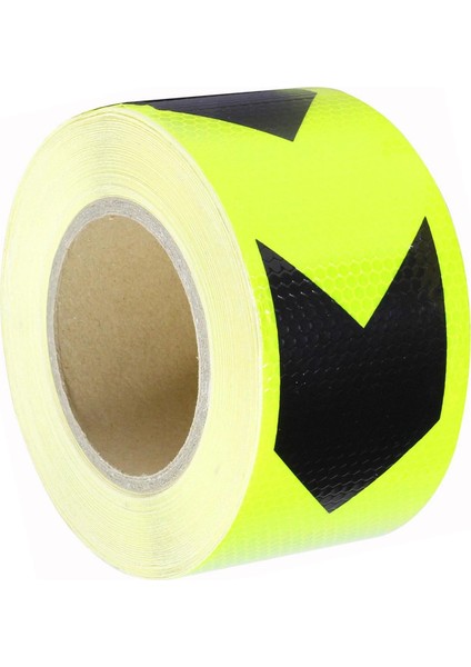 - Reflektörlü Fosforlu Şerit Bant Sarı-Siyah Ikaz Bandı (25 Metre)