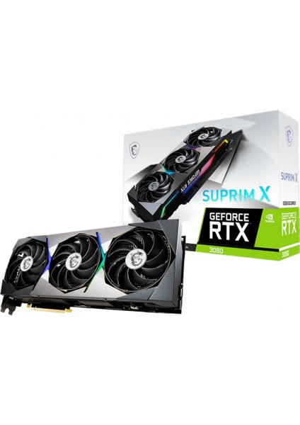 VGA GEFORCE RTX 3080 SUPRIM X 10G LHR RTX3080 10GB GDDR6X 320B DX12 PCIE 4.0 X16 (3XDP 1XHDMI)