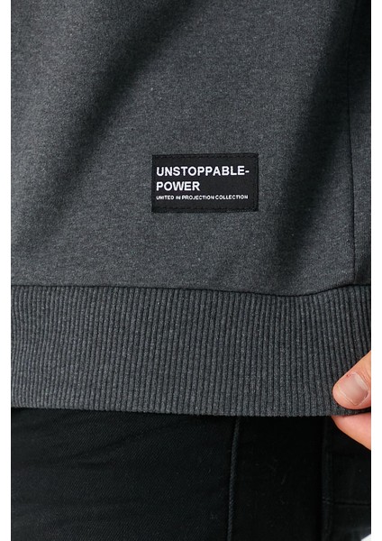 Metalic Erkek Antrasit Basic Bisiklet Yaka Sweatshirt fırsatları