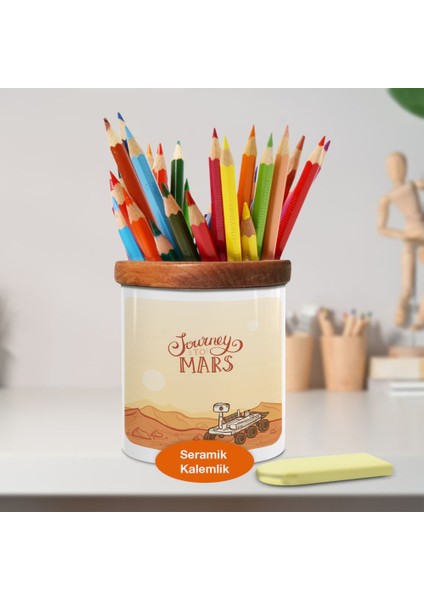 Marsta Yaşam Ahşap Seramik Kalemlik - 23-2147954594