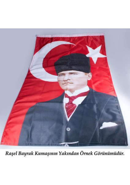 Kalpaklı Atatürk Poster Cephe Bayrak -300X450CM - 3x4,5 Metre