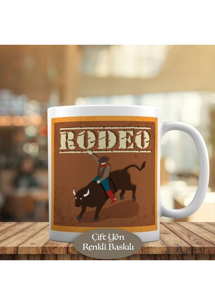 Rodeo Sporu, Hayvan Üstündeki Insan Kupa Bardak HEDIYELIK-97580