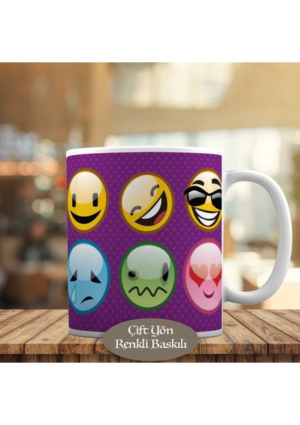 Binbir Surat Emojiler Kupa Bardak HEDIYELIK-21-635