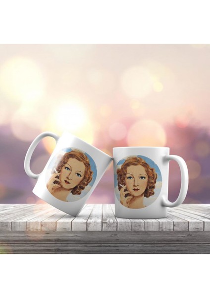 Georgette Magritte Eser Baskılı Hediyelik Kupa Bardak K-155