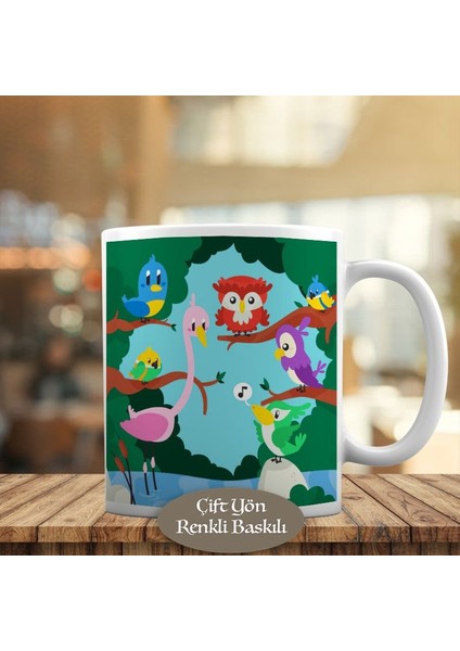 Ormandaki Çeşitli Kuşlar Kupa Bardak HEDIYELIK-23-2147532201